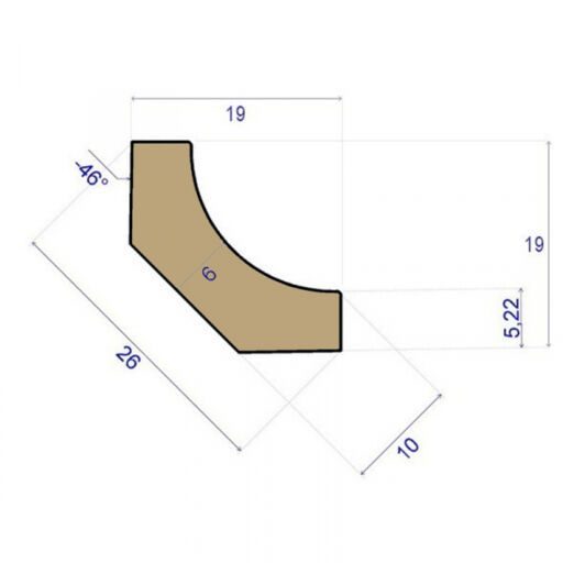 Traditions Solid Oak Scotia Beading, Unfinished, 19x19mm, 2.7m Image 2
