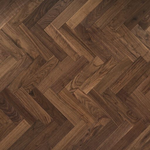 V4 Deco Parquet, Black Walnut Engineered Flooring, Rustic, UV Oiled, 90x14x400mm Image 2