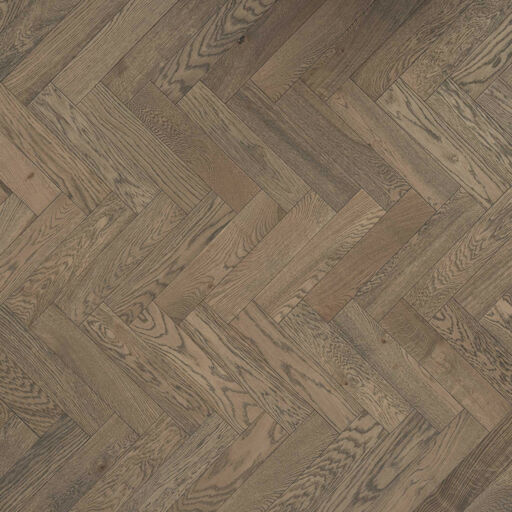 V4 Deco Parquet, Frozen Umber Engineered Oak Flooring, Rustic, Stained, Brushed & Hardwax Oiled, 90x14x400mm Image 1