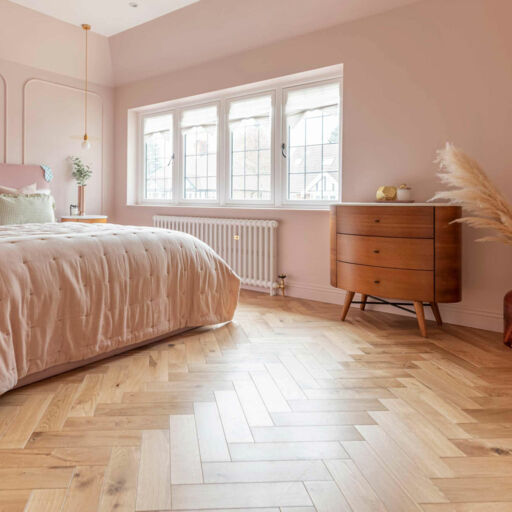 V4 Deco Parquet, Natural Oak Engineered Flooring, Rustic, Smooth Sanded & Hardwax Oiled, 90x14x400mm Image 4
