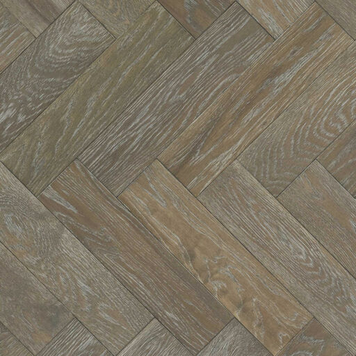 V4 Deco Parquet, Silver Haze Engineered Oak Flooring, Rustic, Stained, Brushed & Hardwax Oiled, 90x15x360mm Image 2