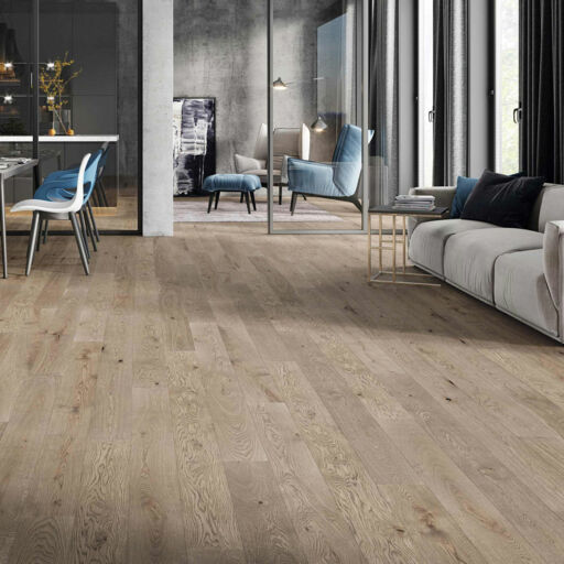 V4 Driftwood, Pebble Grey Engineered Oak Flooring, Rustic, Stained, Brushed & Matt Lacquered, 155x14x2200mm Image 2