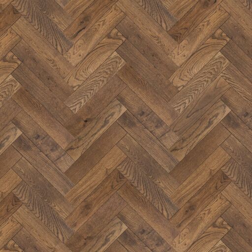 V4 Deco Parquet, Tannery Brown Engineered Oak Flooring, Rustic, Distressed & UV Colour Oiled, 90x14x400mm