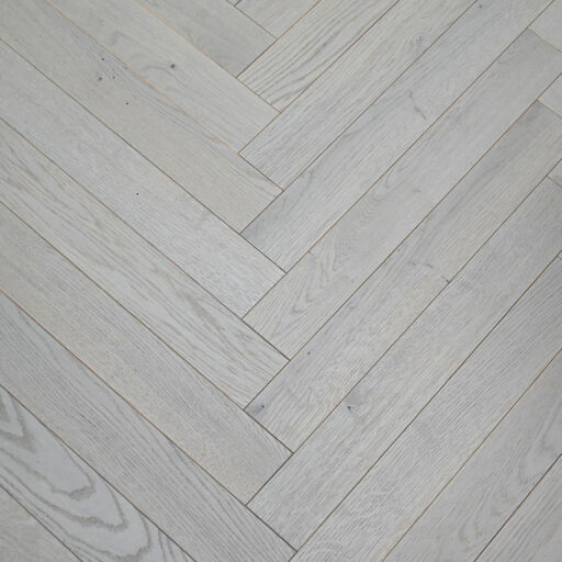 V4 Tundra Herringbone, Misty Grey Engineered Oak Flooring, Rustic, Brushed & UV Oiled, 70x11x490mm