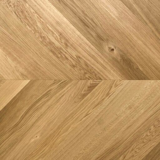 V4 Tundra Chevron, Natural Oak Engineered Flooring, Rustic, Brushed & UV Oiled, 90x9x610mm