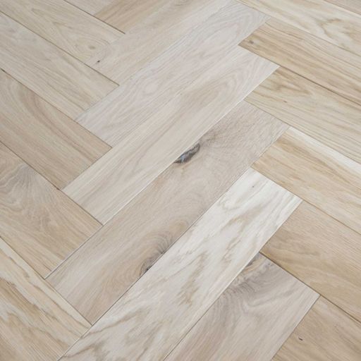 V4 Unfinished Engineered Oak Parquet Flooring, Smooth Sanded, Rustic, 90x14x360 mm
