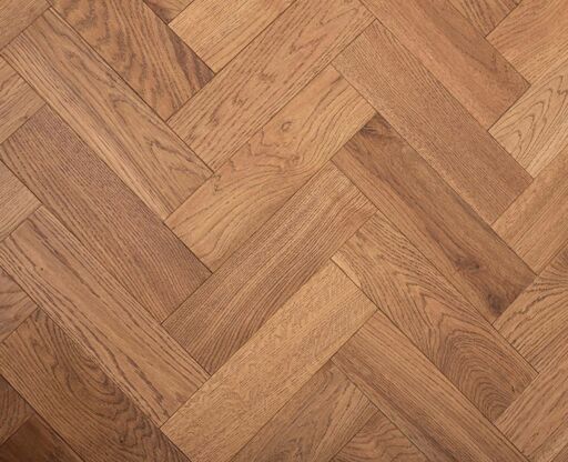 Veilbloom Herringbone Engineered Oak Flooring, Antique Colour, Brushed, Handscraped, UV Lacquered, 90x14x300mm