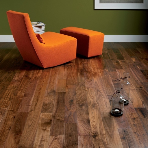 Tradition Engineered Walnut Flooring, Rustic, Lacquered, 190x4x20 mm Image 1