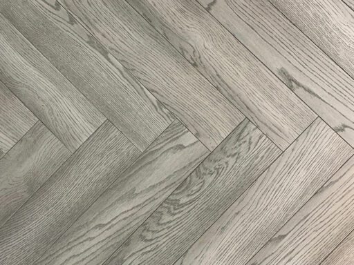 Xylo Silver Grey Engineered Oak Flooring, Rustic, Herringbone, Brushed & UV Lacquered, 125x14x625mm