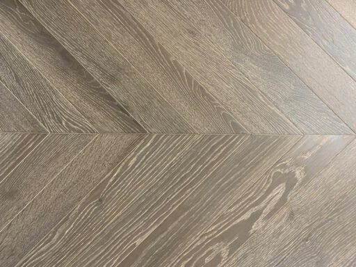 Xylo White Washed Coffee Stained Engineered Oak Flooring, Rustic, Chevron, Brushed & UV Oiled, 90x14x540mm