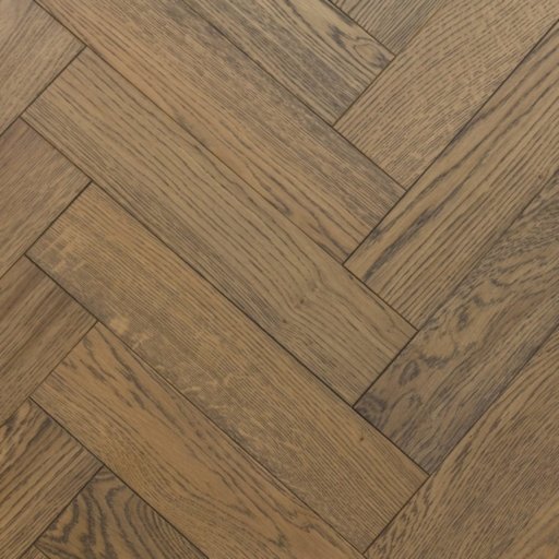 V4 Deco Parquet, Frozen Umber Engineered Oak Flooring, Rustic, Stained, Brushed & Hardwax Oiled, 90x14x400mm
