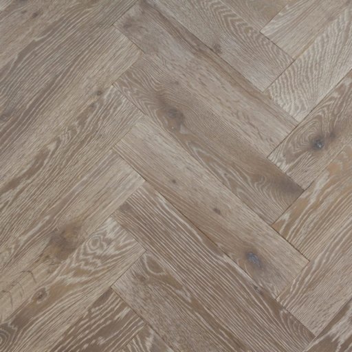 V4 Silver Haze Engineered Oak Parquet Flooring, Rustic, Stained, Brushed & Hardwax Oiled, 90x14x360 mm Image 2