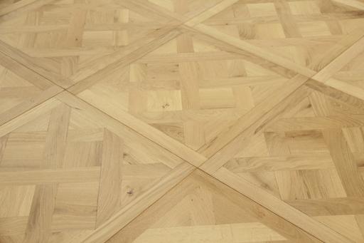 Tradition Select Engineered Oak Parquet Flooring, Brushed, Light Grey Oiled, 580x20x580mm