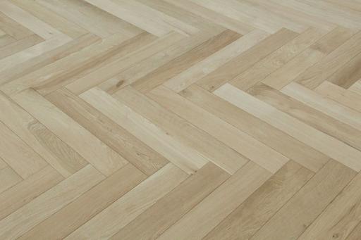 Tradition Select Engineered Oak Herringbone Flooring, Cd, Brushed, Unfinished, 90x15x600mm
