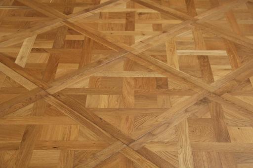 Tradition Select Engineered Oak Parquet Flooring, Smoked, Brushed, Natural Oiled (bordered), 580x20x580mm