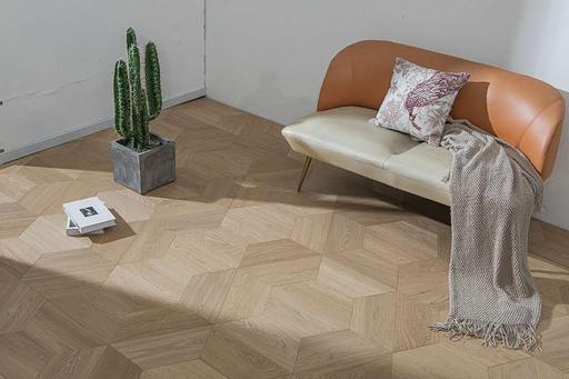 Tradition Select Engineered Oak Parquet Flooring, Brushed, UV Oiled, 182x15x420mm