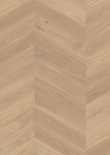Boen White Oak Chevron Wood Flooring, Brushed, Live Natural, 14x138x611mm